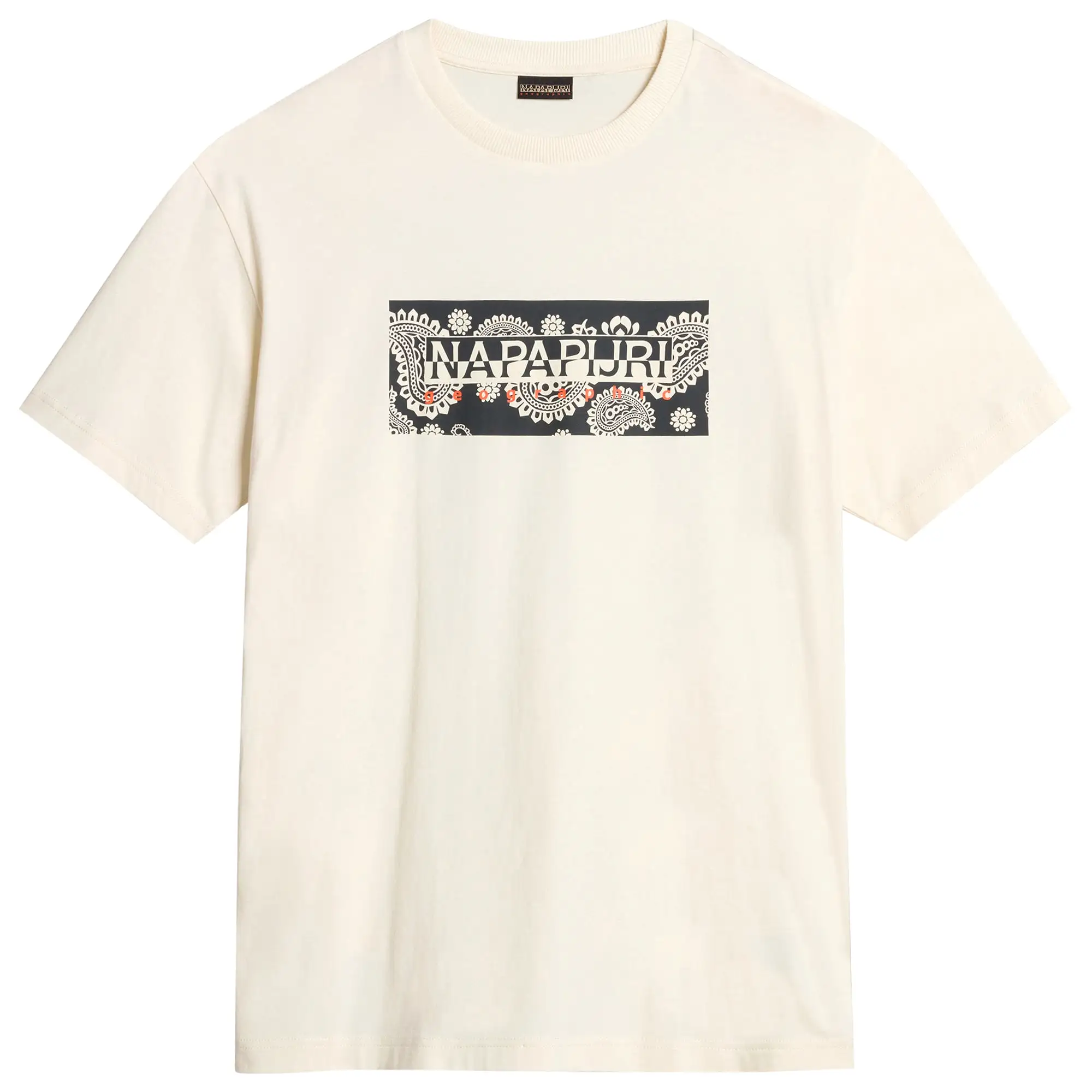 Napapijri Andesite 'Paisley Pack' Tee - Whisper White