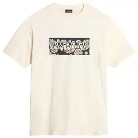 Napapijri Andesite 'Paisley Pack' Tee - Whisper White