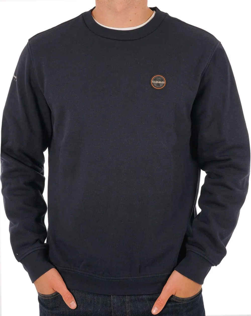 Napapijri Badge Crew Sweatshirt Navy Blue