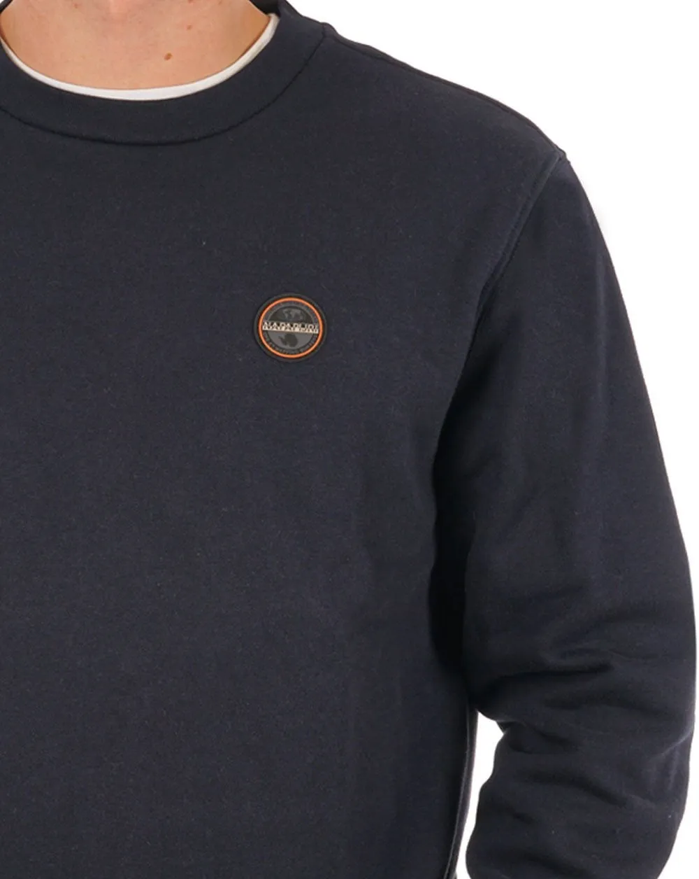 Napapijri Badge Crew Sweatshirt Navy Blue