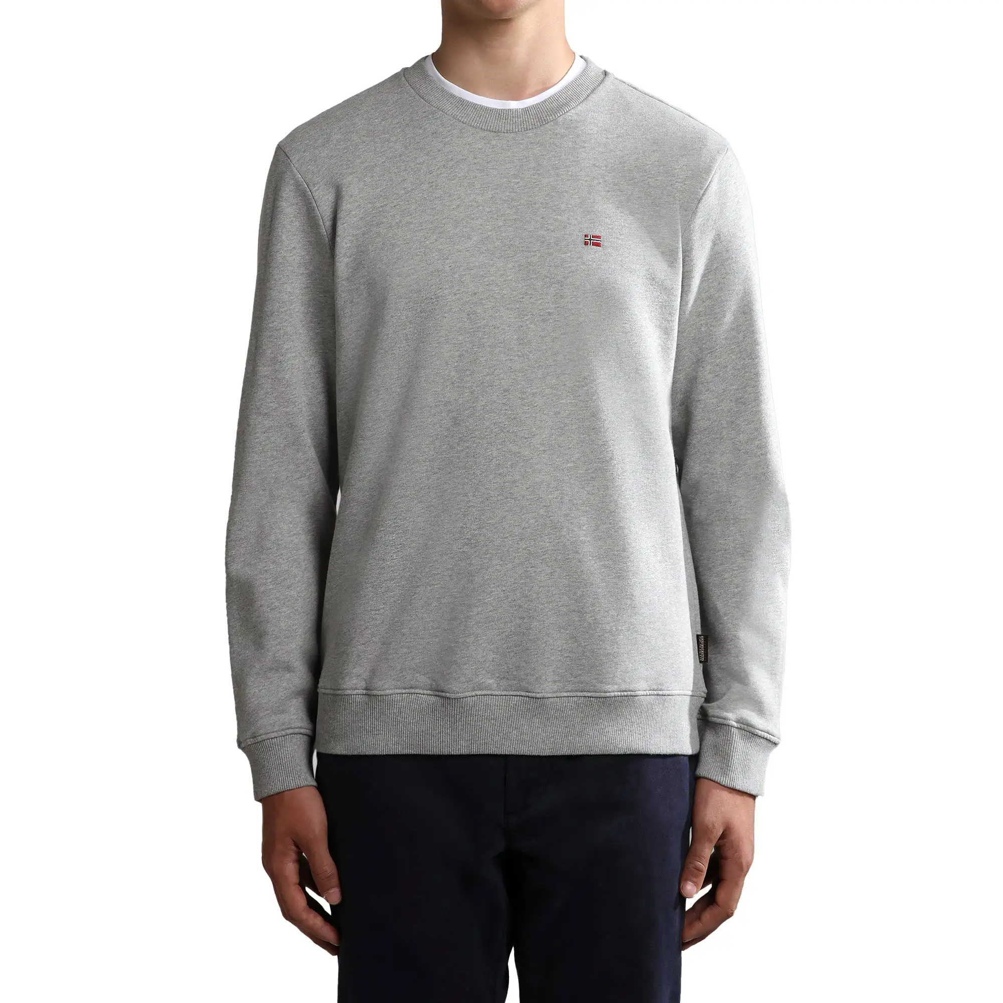 Napapijri Balis Crew Sweat - Medium Grey Melange