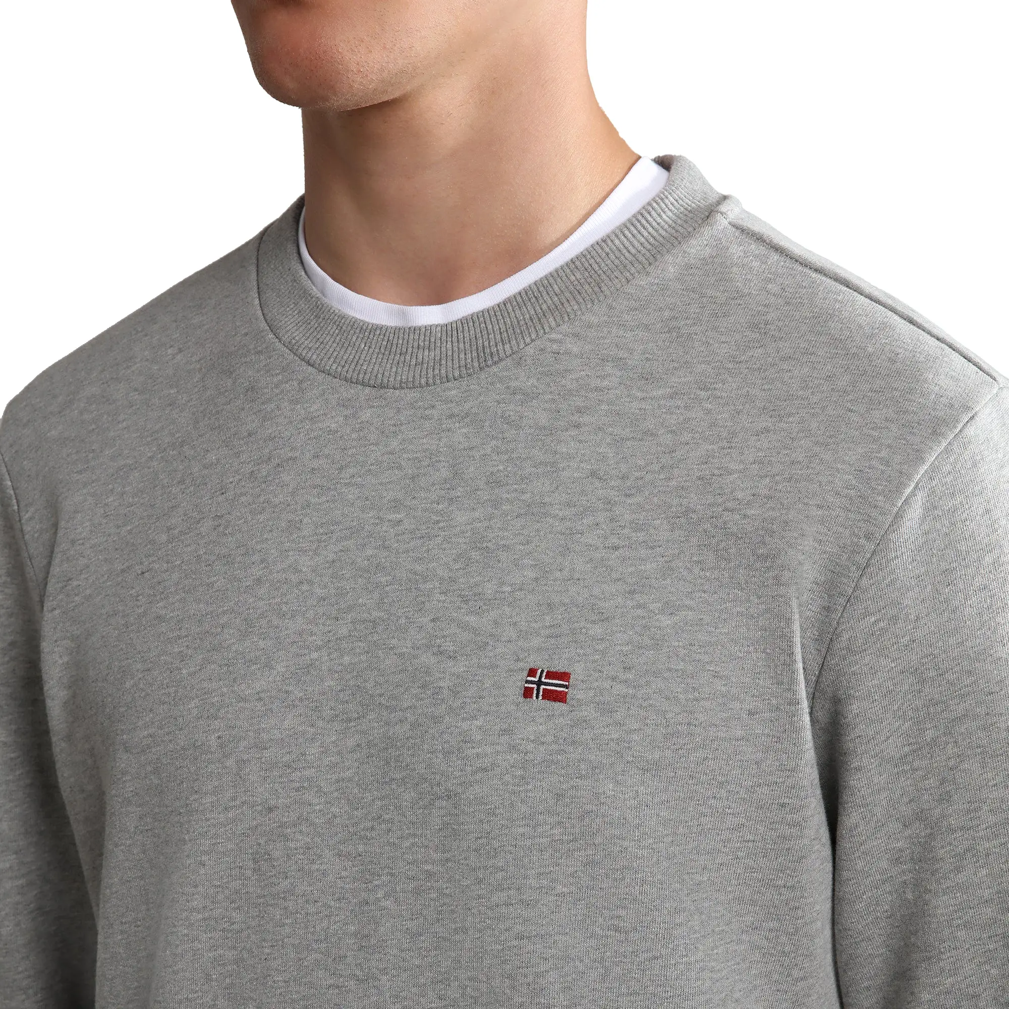 Napapijri Balis Crew Sweat - Medium Grey Melange