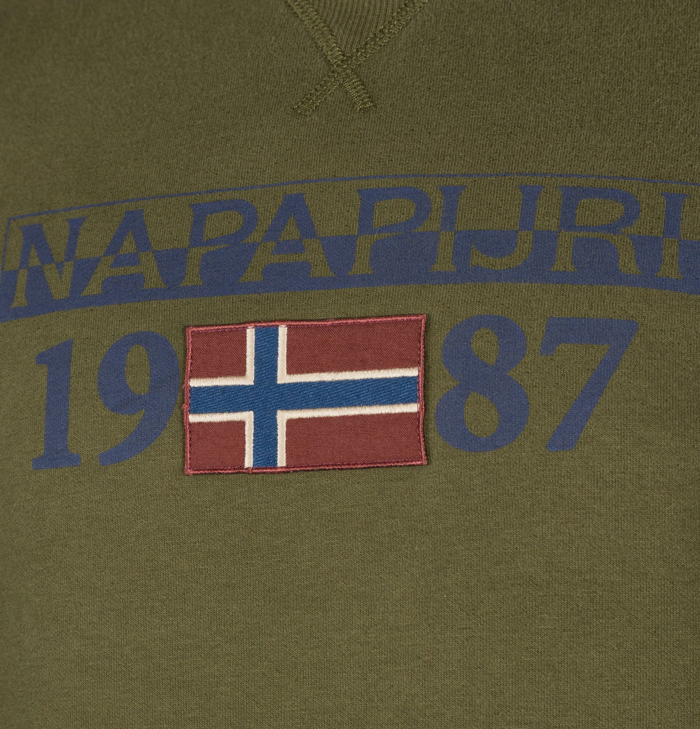 Napapijri Berthow Crew Neck Sweatshirt Green Musk