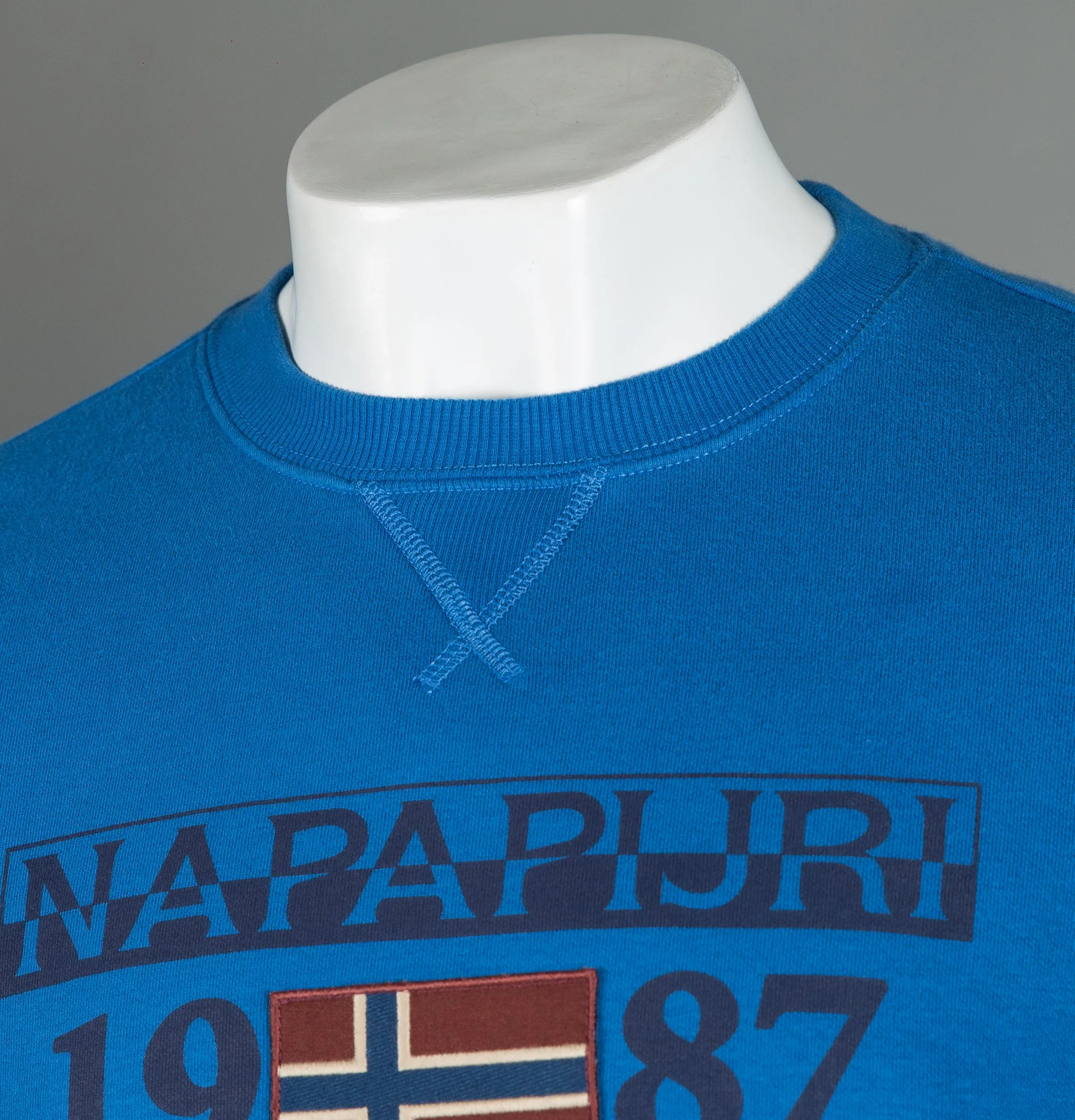 Napapijri Berthow Crew Neck Sweatshirt Plastic Blue