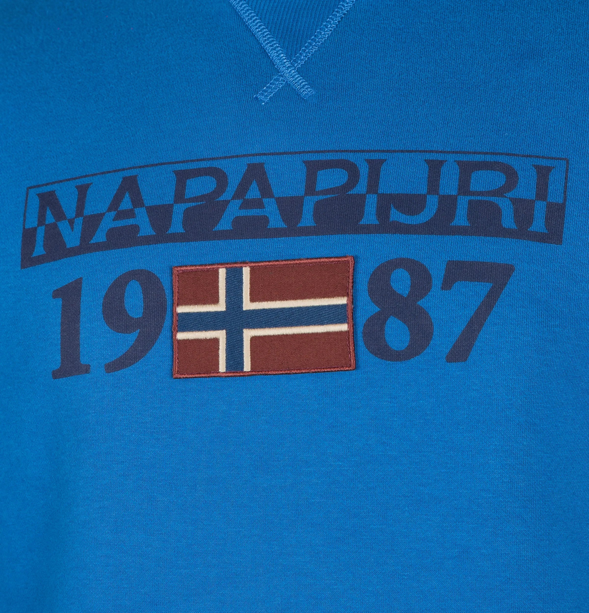 Napapijri Berthow Crew Neck Sweatshirt Plastic Blue