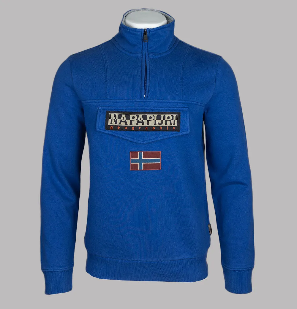 Napapijri Burgee Half Zip Sweatshirt Blue Mazarine