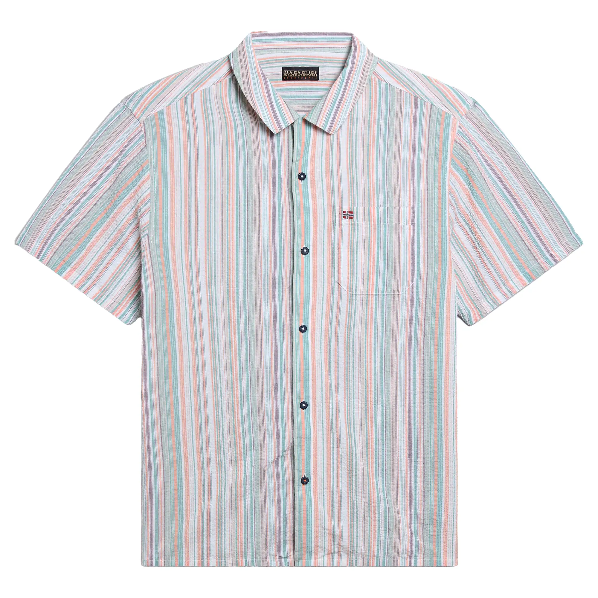 Napapijri G-Tulita Short Sleeve Shirt - Stripe