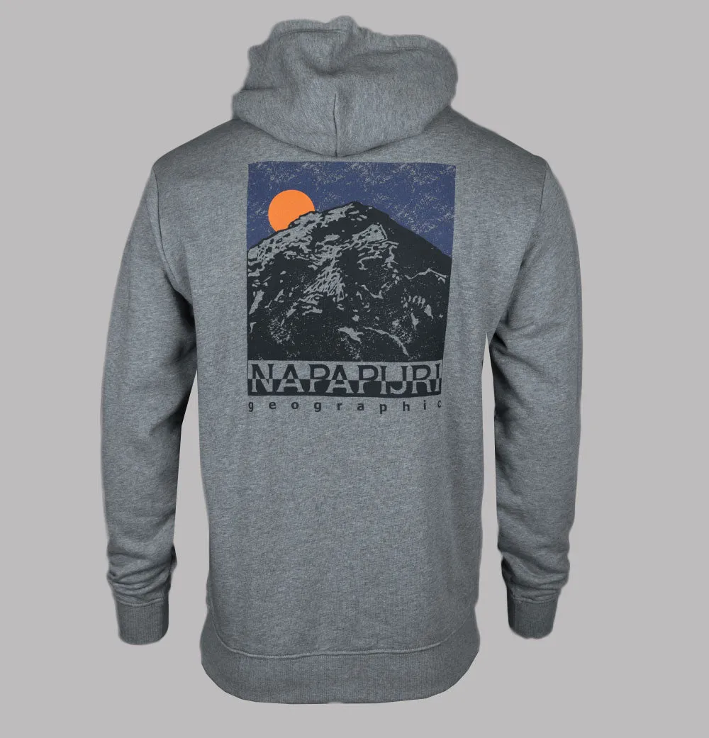 Napapijri Mataje Graphic Hoodie Medium Grey