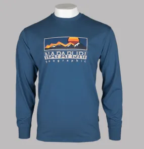 Napapijri S-Freestyle LS T-Shirt Blue Ensign