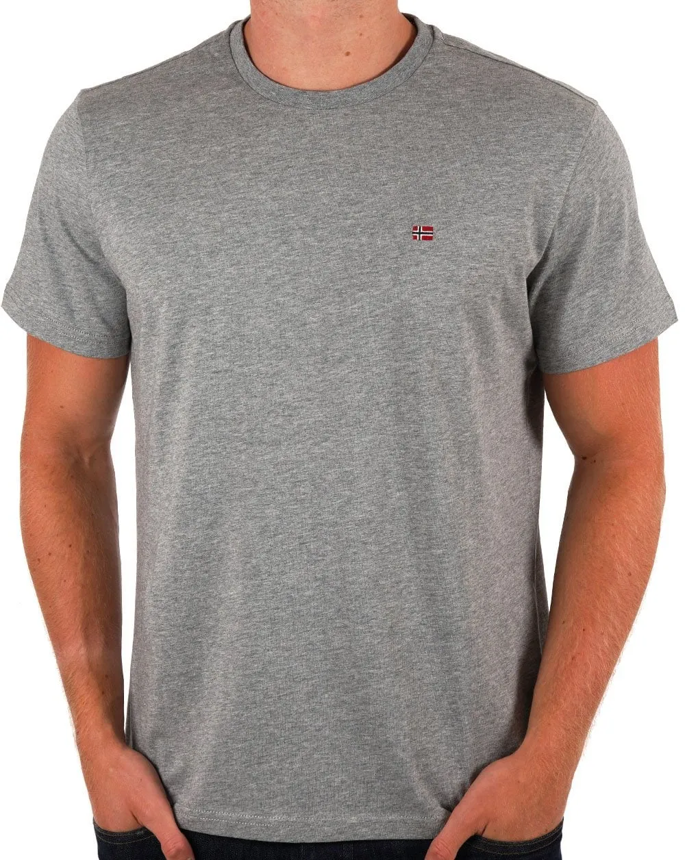 Napapijri Salis T Shirt Medium Grey Marl