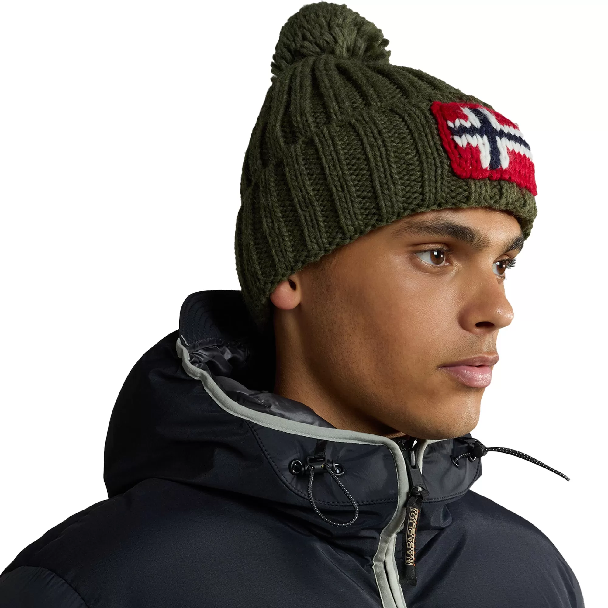 Napapijri Semiury 5 Flag Beanie - Green Depths