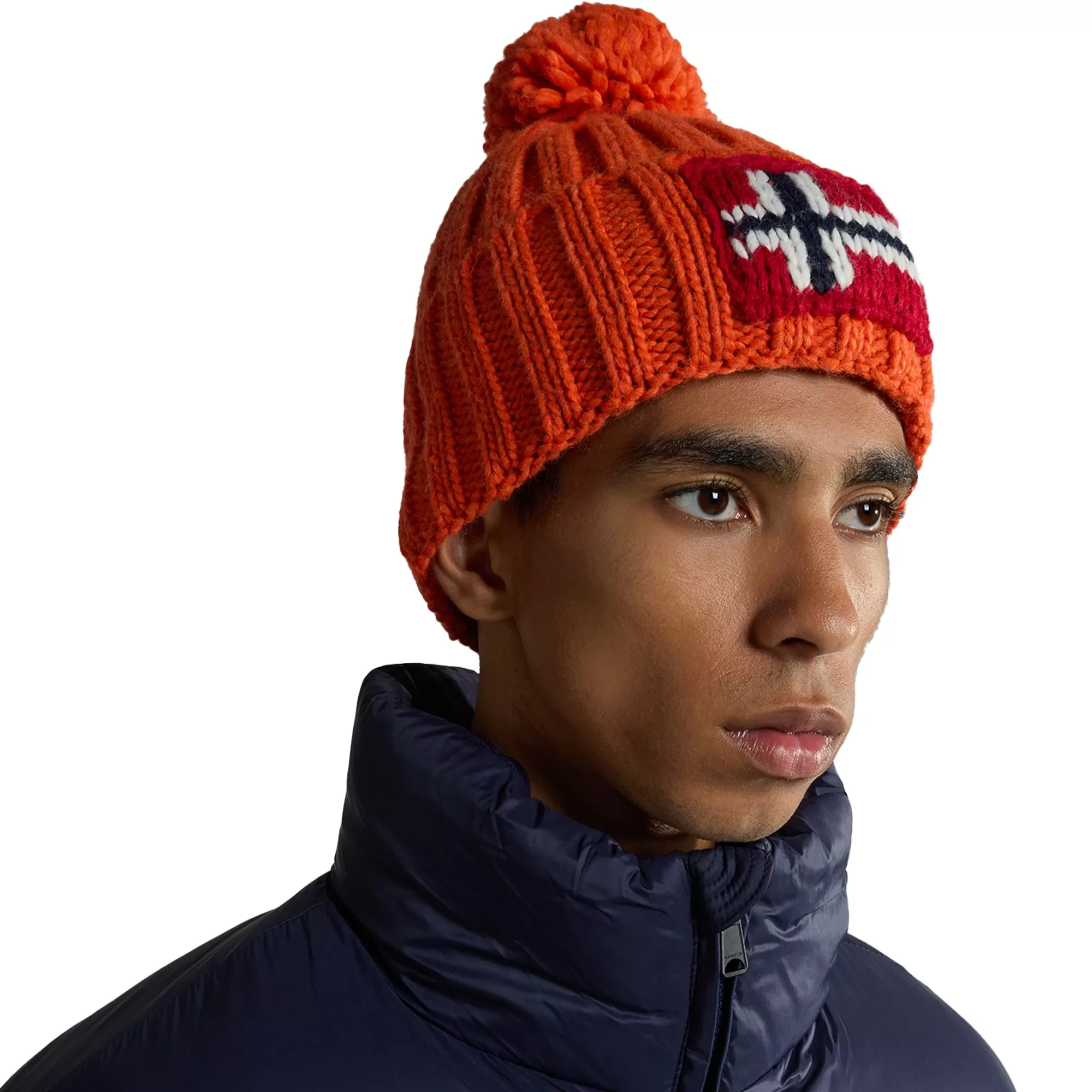 Napapijri Semiury 5 Flag Beanie - Orange Red