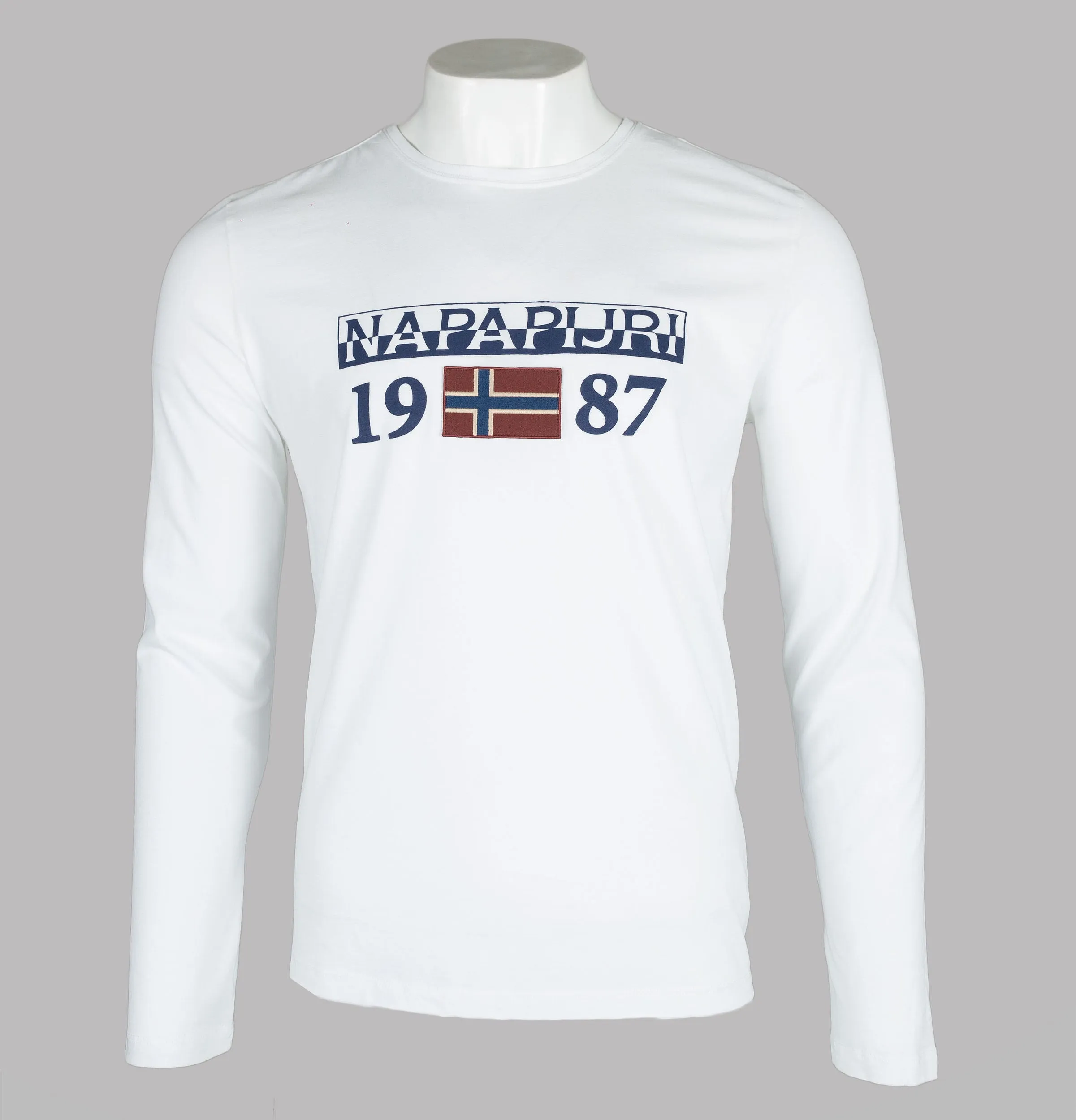 Napapijri Solin Long Sleeve T-Shirt Bright White