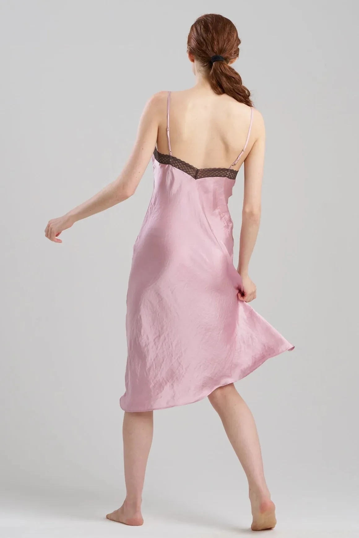 Natori ASHLEY Long Chemise Gown in Rose Quartz 