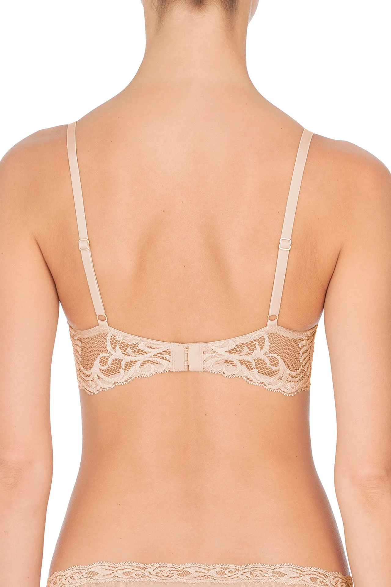 Natori FEATHERS Plunge Bra in Cosmetic 