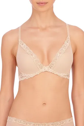 Natori FEATHERS Plunge Bra in Cosmetic 