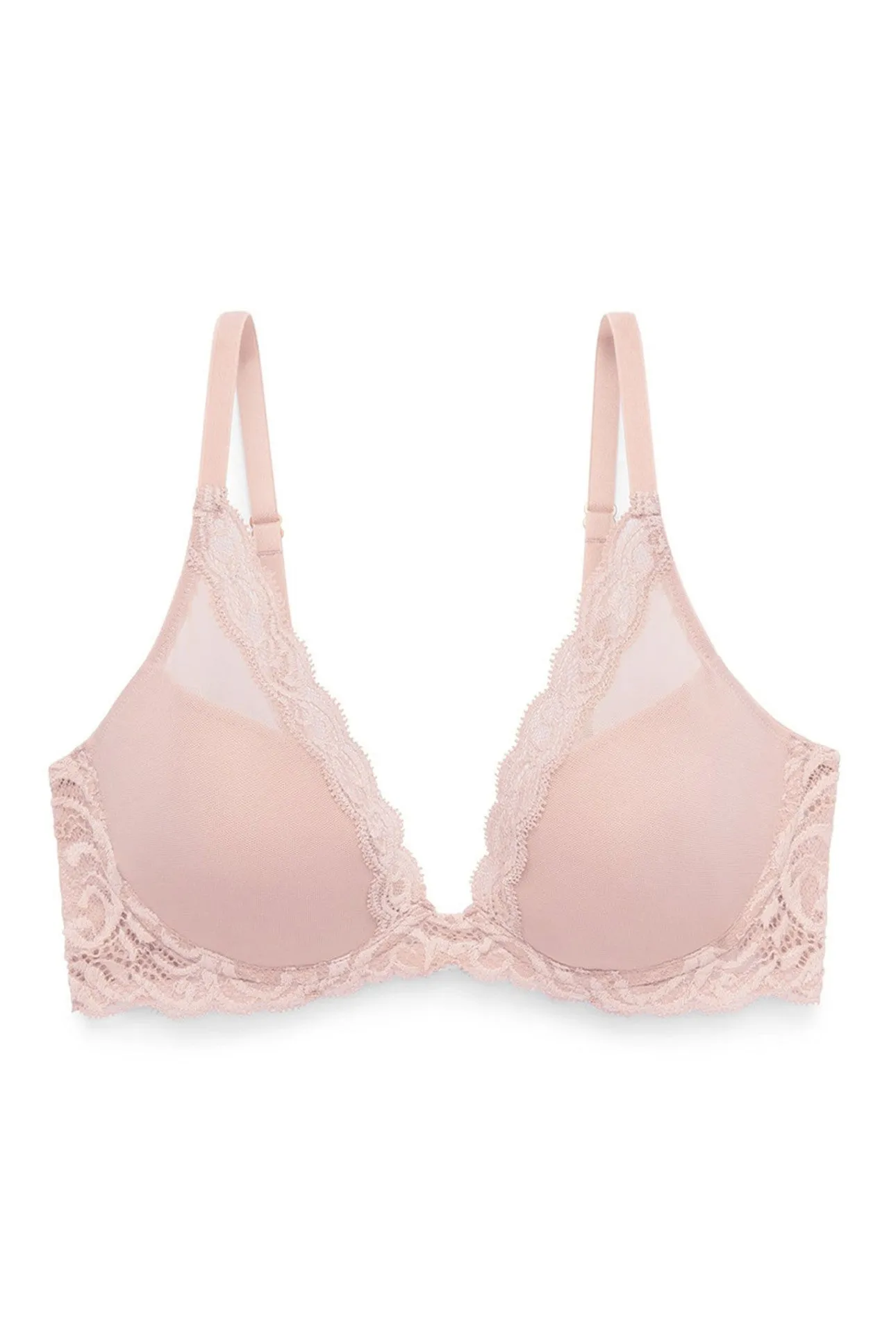 Natori FEATHERS Plunge Bra in Seashell 