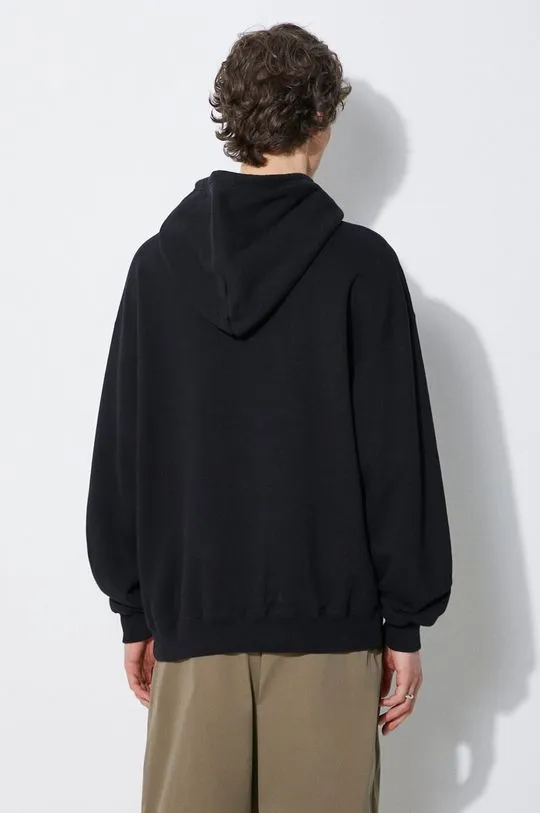 NEIGHBORHOOD cotton sweatshirt Classic men's black color hooded with a print 241FPNH.CSM04