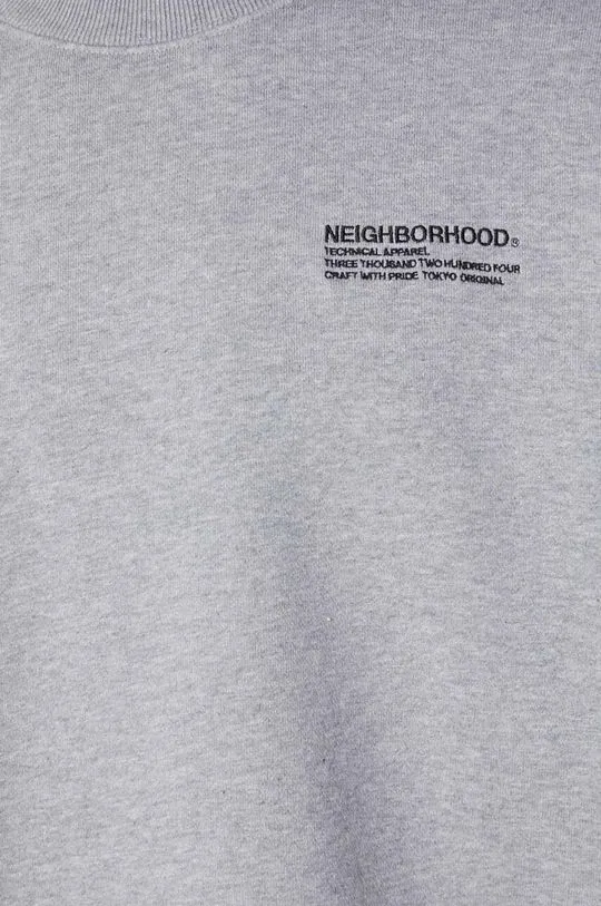 NEIGHBORHOOD cotton sweatshirt Plain men's gray color 241FPNH.CSM01