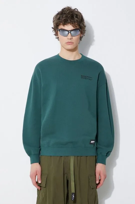 NEIGHBORHOOD cotton sweatshirt Plain men's green color 241FPNH.CSM01