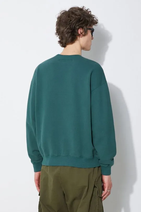 NEIGHBORHOOD cotton sweatshirt Plain men's green color 241FPNH.CSM01