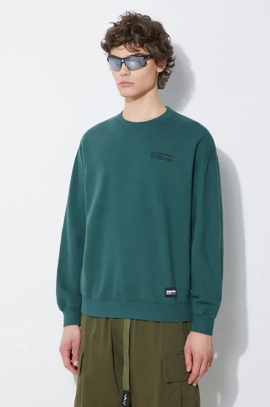 NEIGHBORHOOD cotton sweatshirt Plain men's green color 241FPNH.CSM01