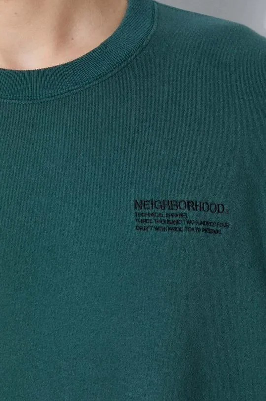 NEIGHBORHOOD cotton sweatshirt Plain men's green color 241FPNH.CSM01