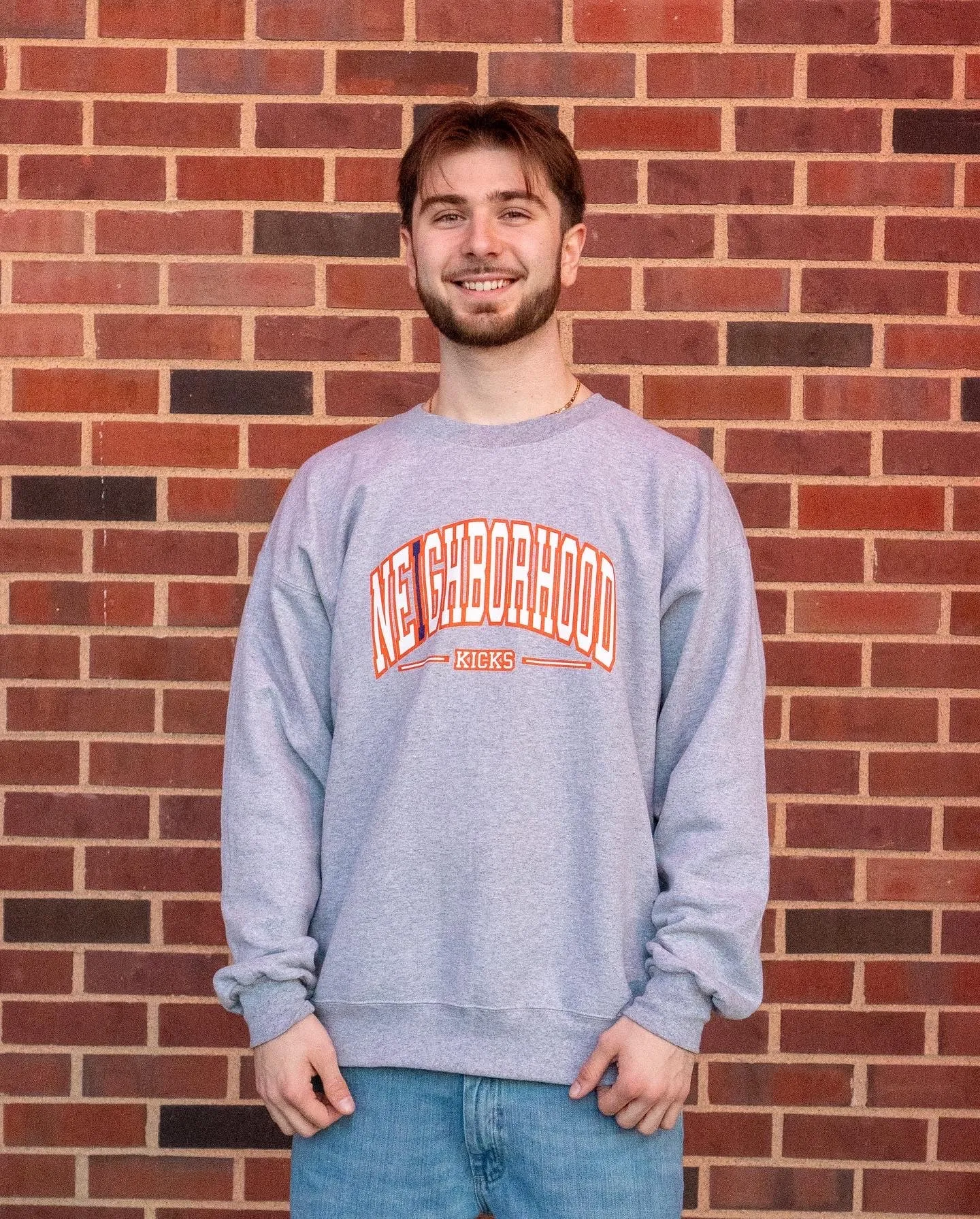 Neighborhood Kicks Illinois Crewneck Grey