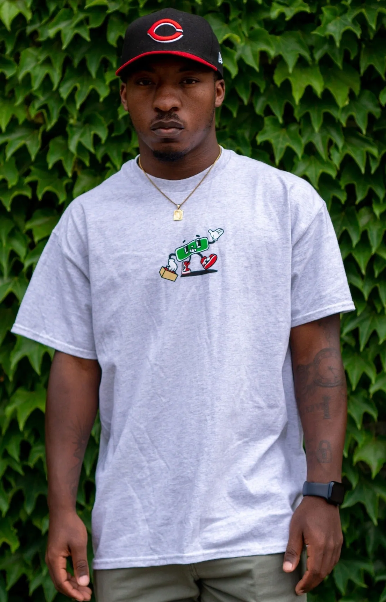 Neighborhood Kicks Mascot Tee Grey