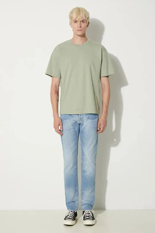 NEIGHBORHOOD t-shirt Tee SS-1 men’s green color smooth 241PCNH.ST01