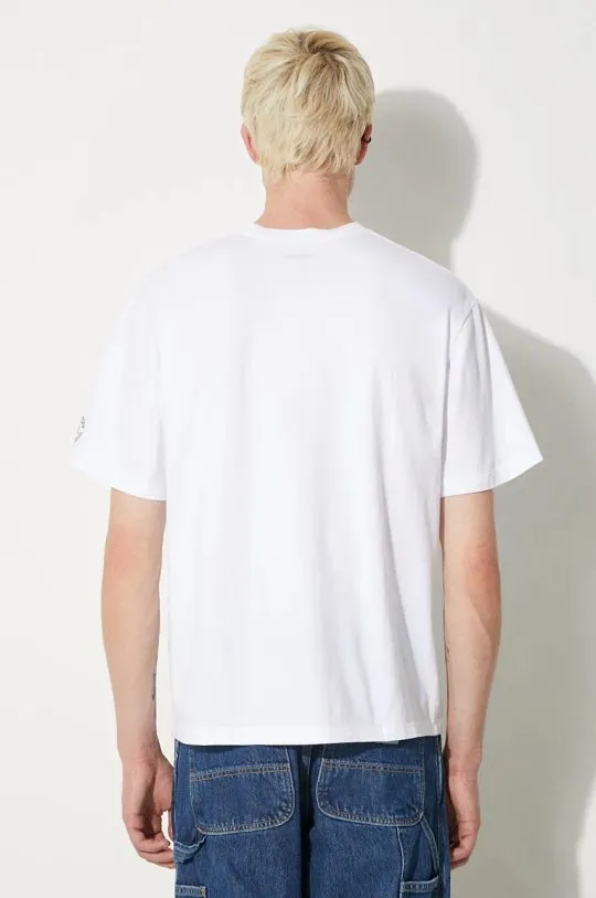 NEIGHBORHOOD t-shirt Tee SS-9 men’s white color with a print 241PCNH.ST09