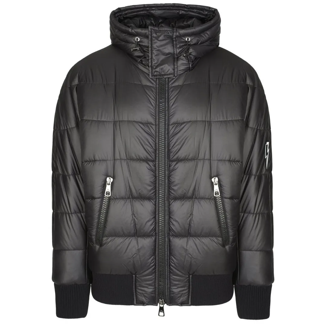 Neil Barrett Hooded Down Black Jacket