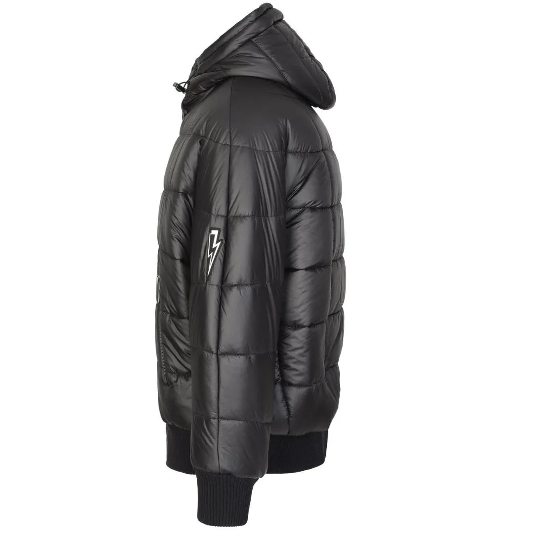 Neil Barrett Hooded Down Black Jacket