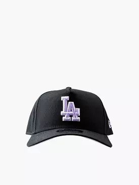 New Era 9FORTY A-Frame Los Angeles Dodgers Snapback - Black / Lilac