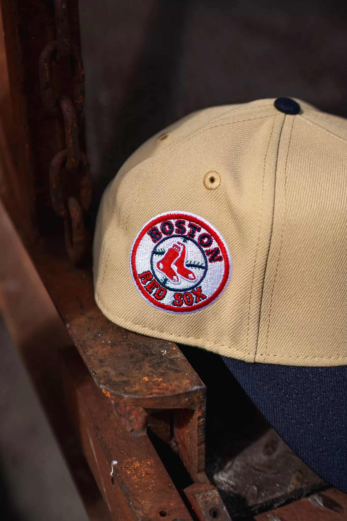 New Era Boston Red Sox 9FORTY A-Frame Snapback (Vegas Gold/Navy)