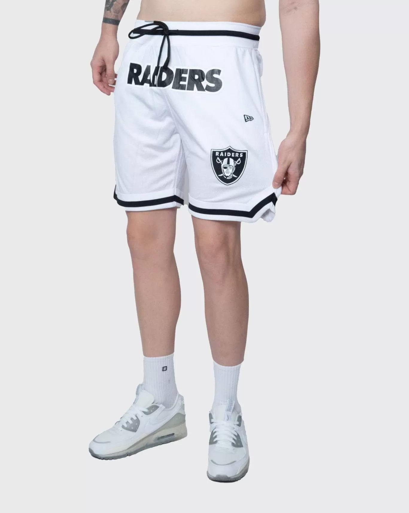 new era las vegas raiders mesh short