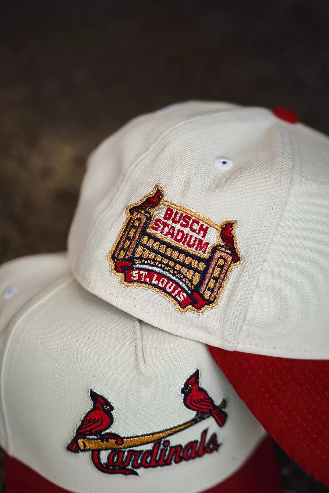 New Era St Louis Cardinals Busch Stadium 9FORTY A-Frame Snapback (White/Red Corduroy)