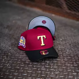 New Era Texas Rangers Final Season 9FORTY A-Frame Snapback (Burgundy/Black)