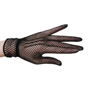 New Women  UV-Proof Driving Gloves Nylon Mesh Fishnet Gloves Ladies Black White Guantes #03 SM6