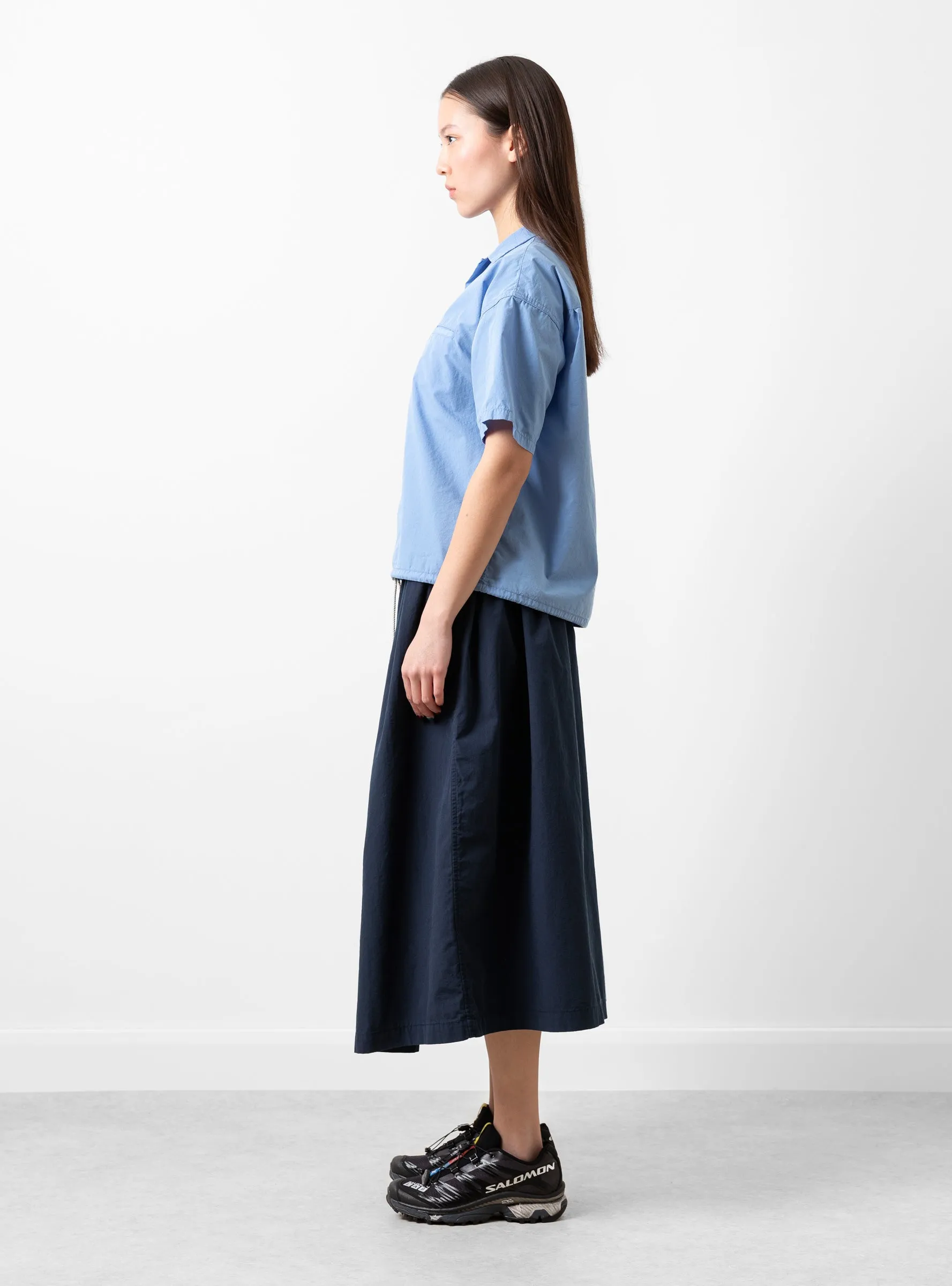 Open Collar Shirt Blue