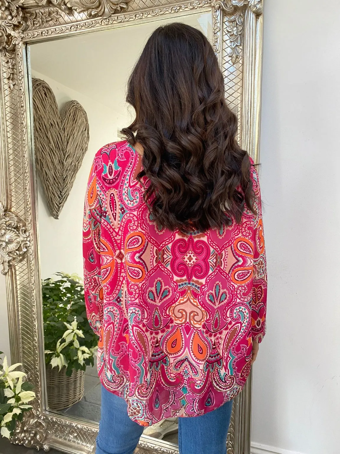 Paisley Chiffon Top Tiena