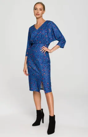 Robe imprimée bleue