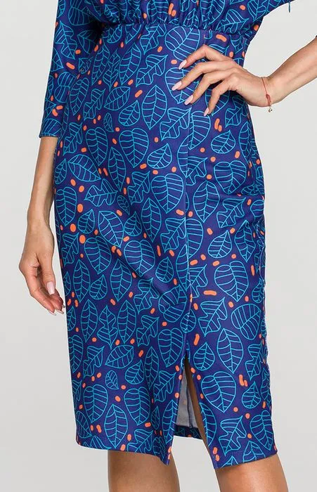 Robe imprimée bleue