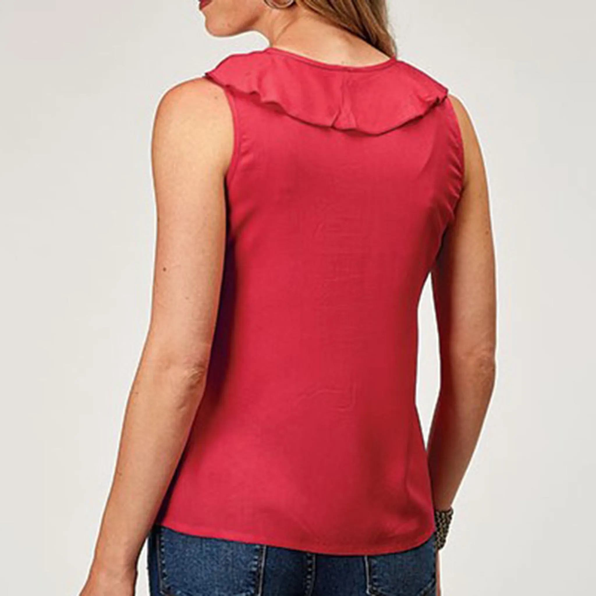 Roper Women's Red Sleeveless Blouse