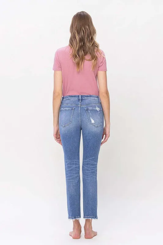 Serenity High Rise Slim Straight Jeans