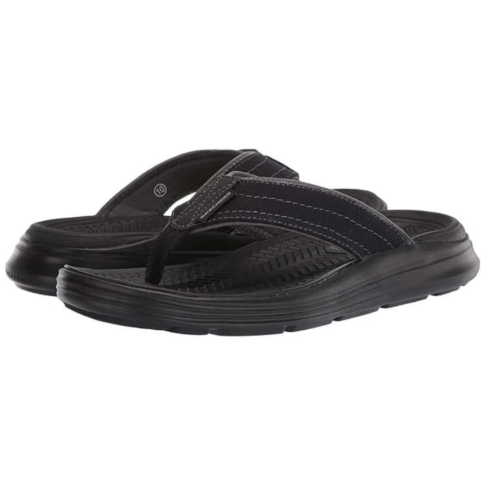 SKECHERS Men's Sargo Wolters Slippers (Black)