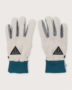 Snowfall Recycled Sherpa Gloves - Warm Ivory