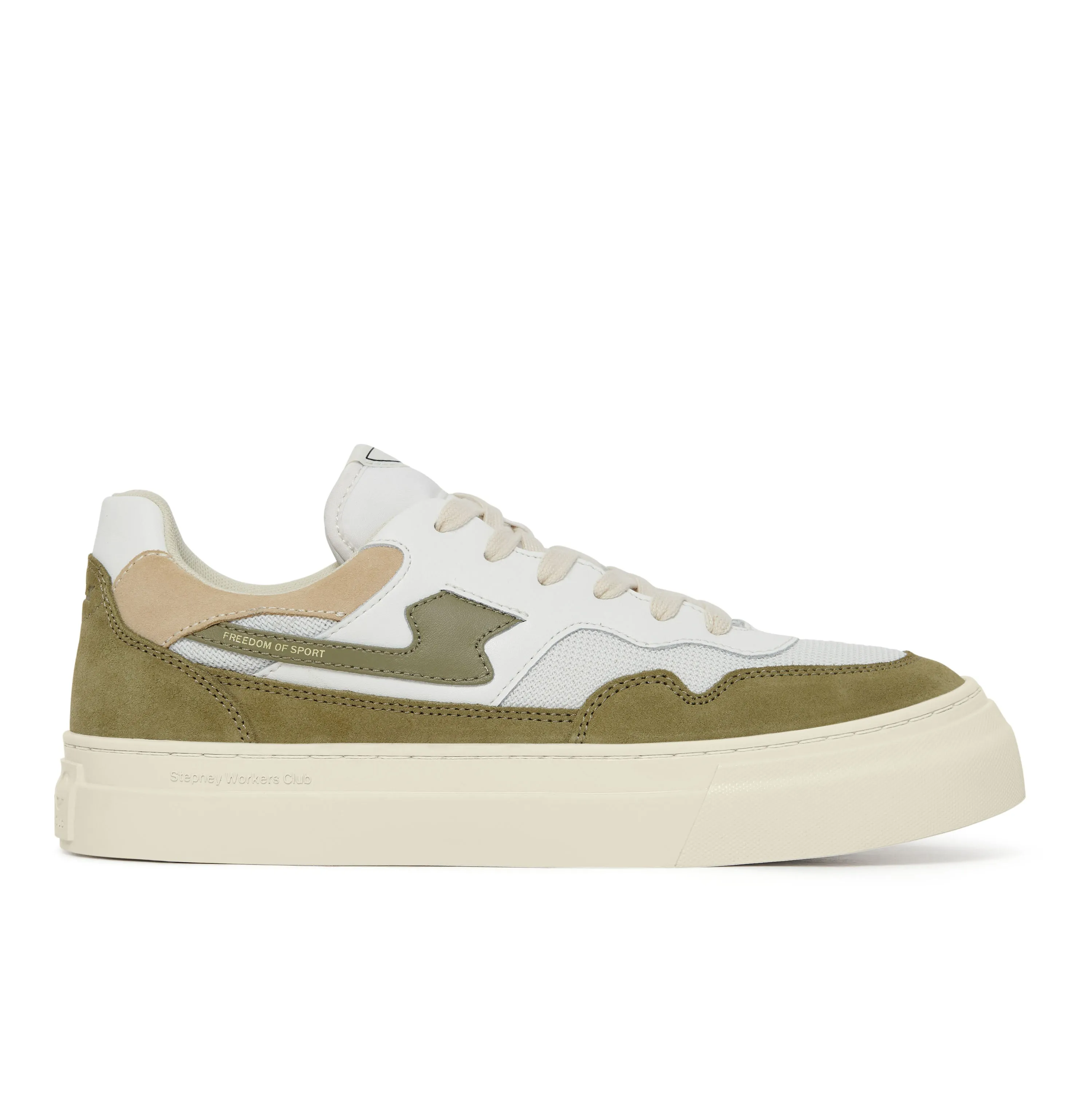 Stepney Workers Club   Pearl S-Strike Suede Mix WHT-MOS (unisex)