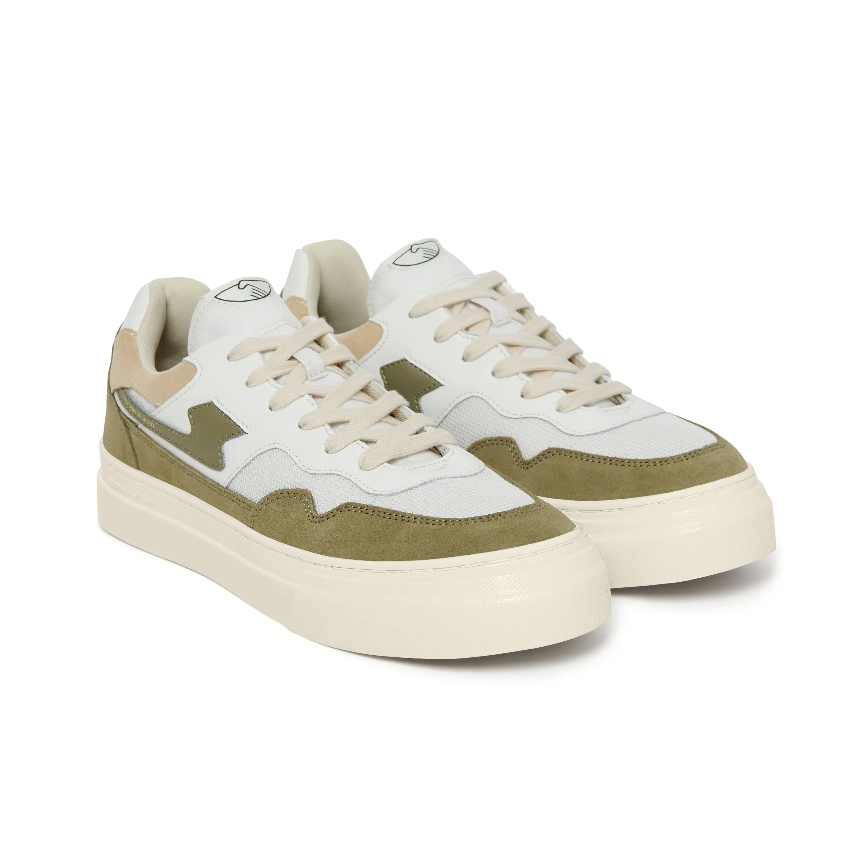 Stepney Workers Club   Pearl S-Strike Suede Mix WHT-MOS (unisex)