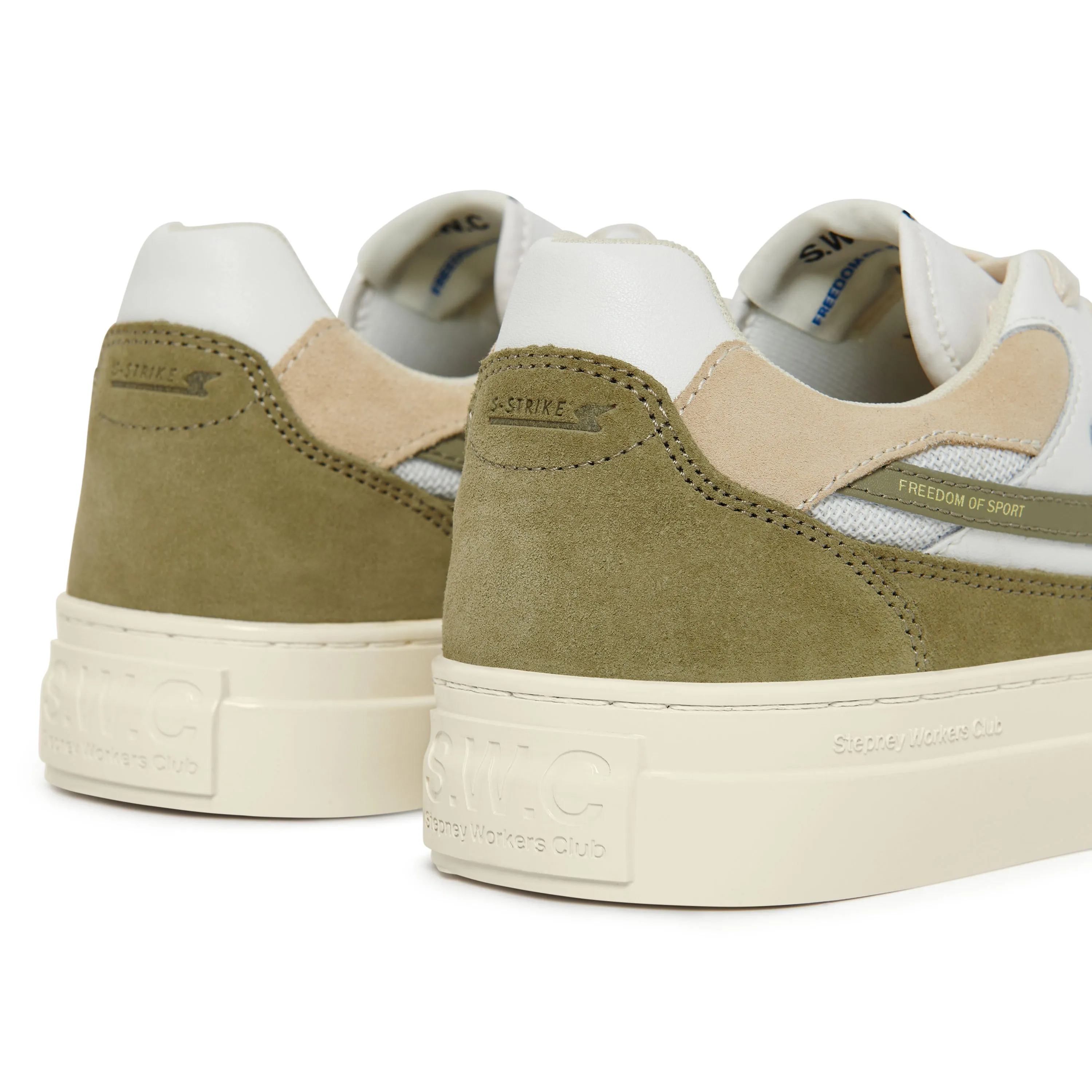 Stepney Workers Club   Pearl S-Strike Suede Mix WHT-MOS (unisex)